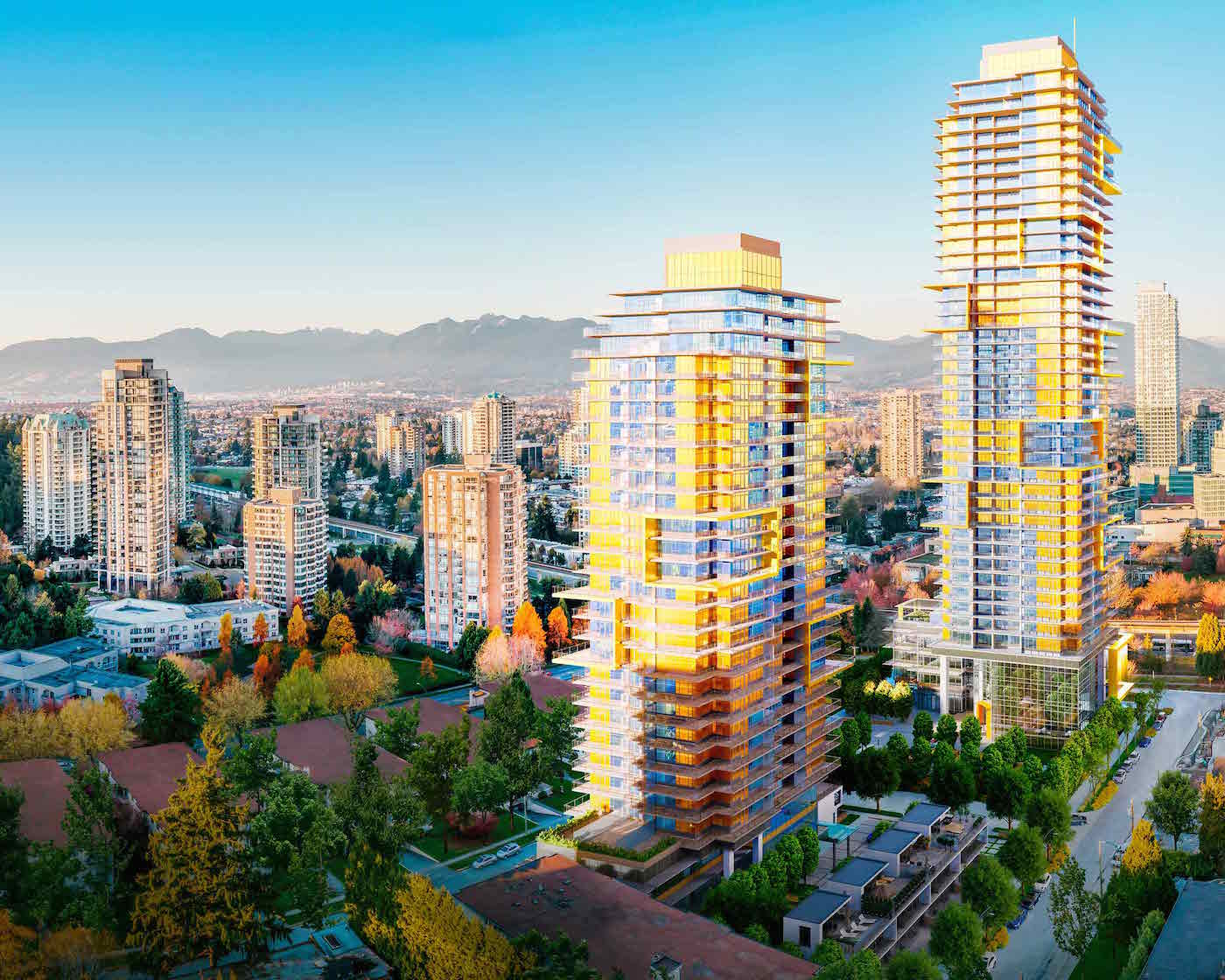 BURNABY Gold House Towers 40 fl 28 fl T/O SkyscraperCity Forum