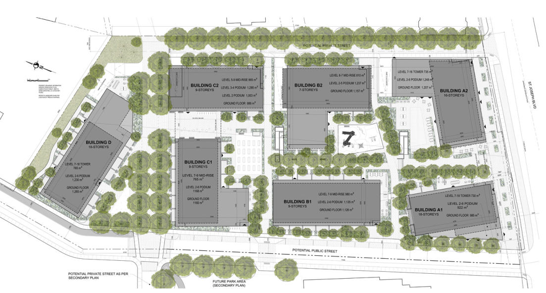 1887 St-Joseph Boulevard | 27 to 57m | 7 to 18 fl | Proposed ...