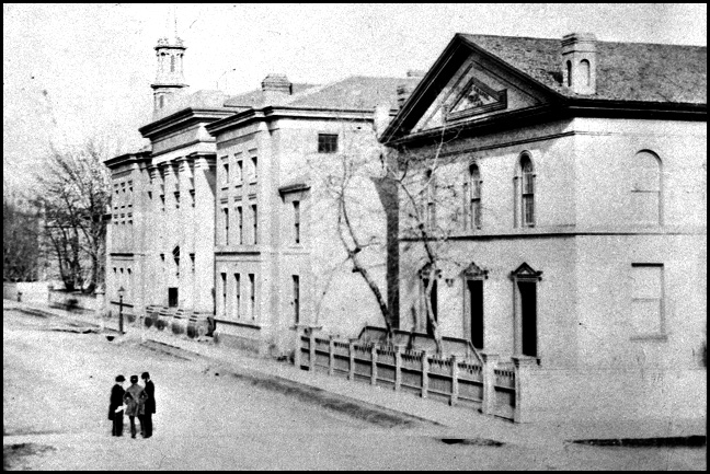 Adelaide St. E., S. side, looking e. from Toronto St. c.1860  TPL.jpg