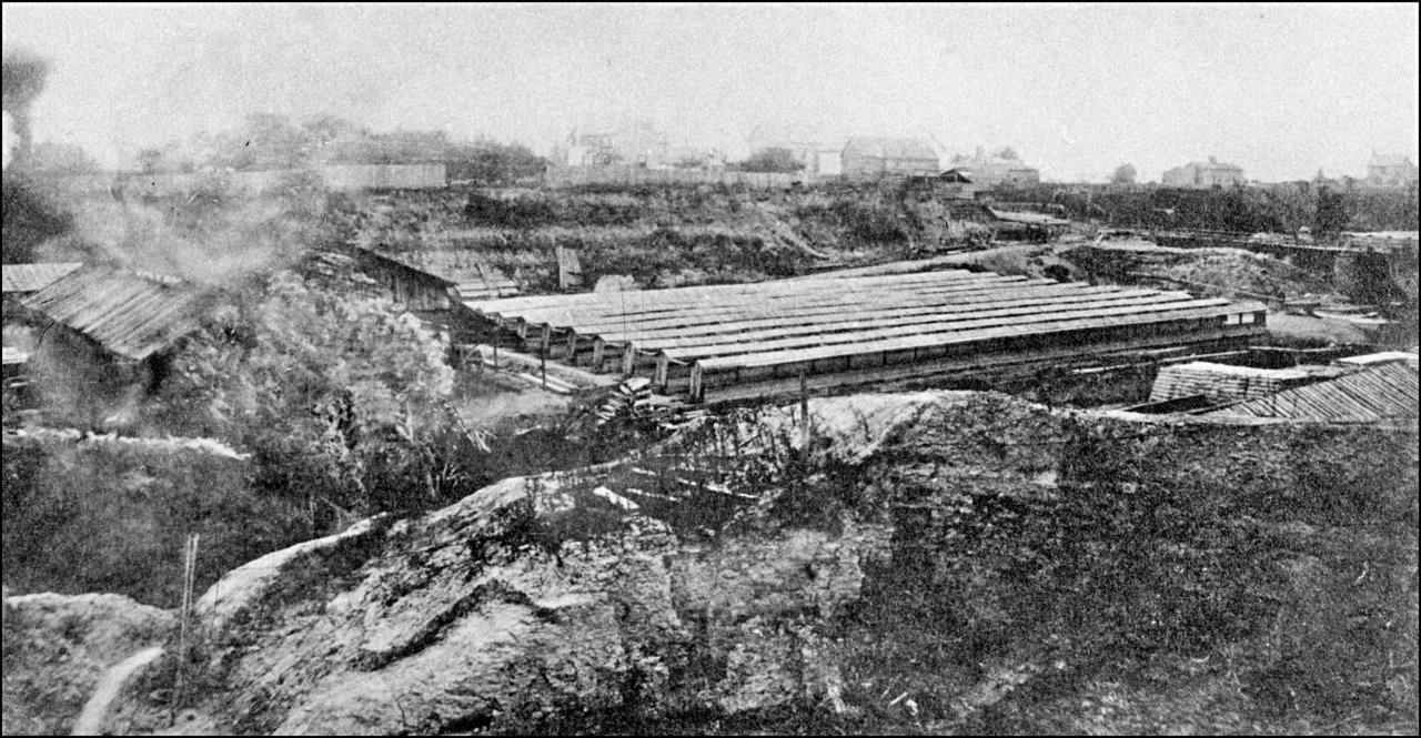 Brick Yards, Yonge St., west side, north of Belmont St. 188_? - Now site of Ramsden Park.  TPL.jpg