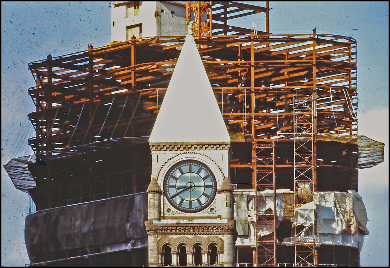 Cadillac Fairview Tower under construction (completed 1981).jpg