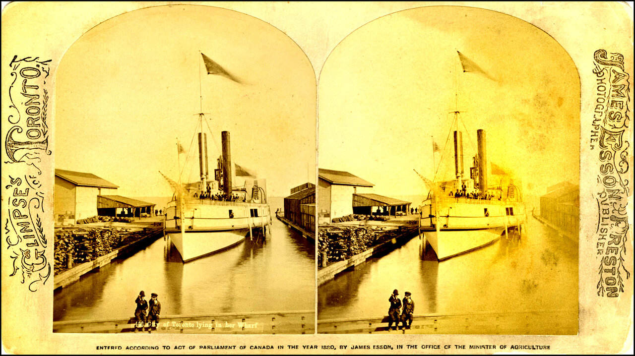 City of Toronto, paddle steamer, at wharf in Toronto or Niagara  1880  TPL.jpg