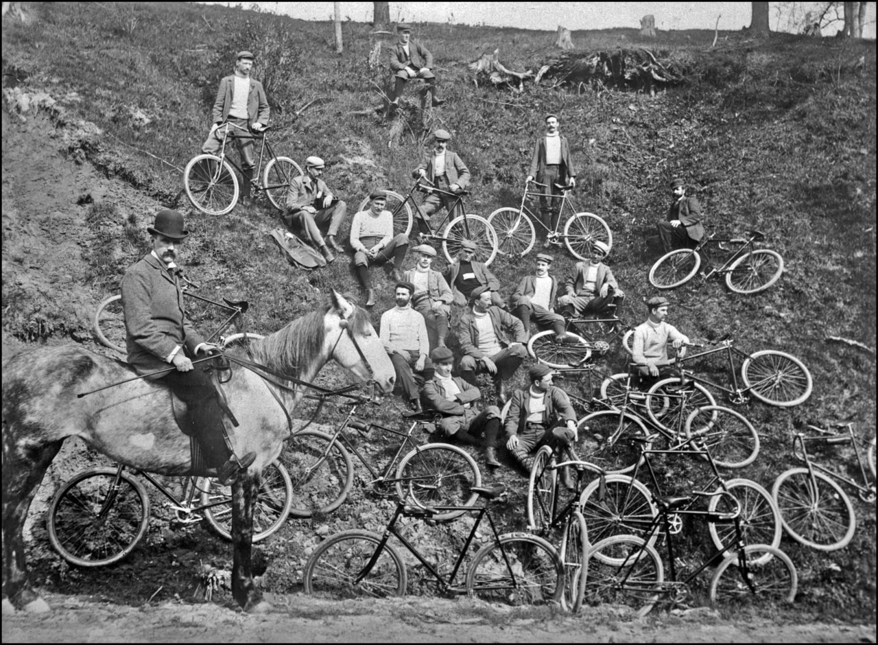 Cycling Club, Swansea area 1900-Major Voakes on horseback-TPL.jpg
