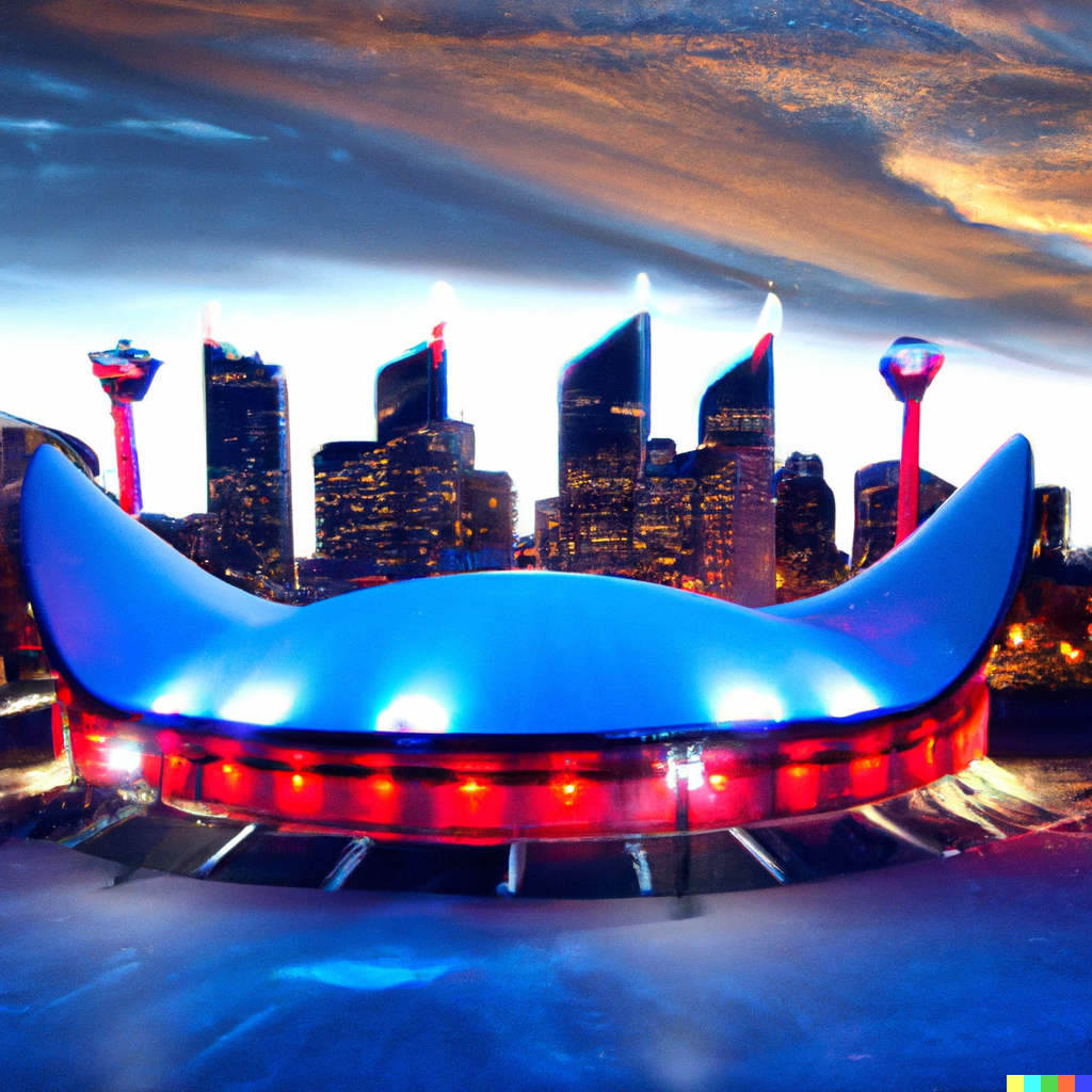 DALL·E 2023-04-25 21.45.55 - a futuristic neon lit arena with calgary skyline .png