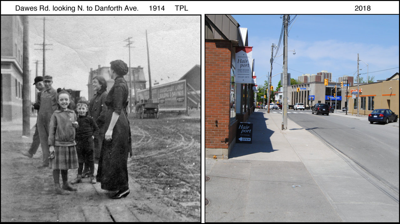 Dawes Rd. looking N. to Danforth 1914 TPL.jpg