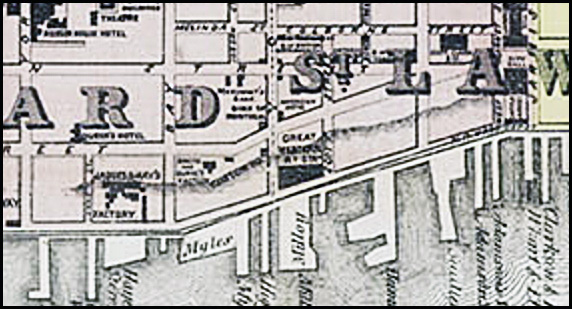 detail of dropoff in the topography between Fron & Esplanade in 1874.jpg