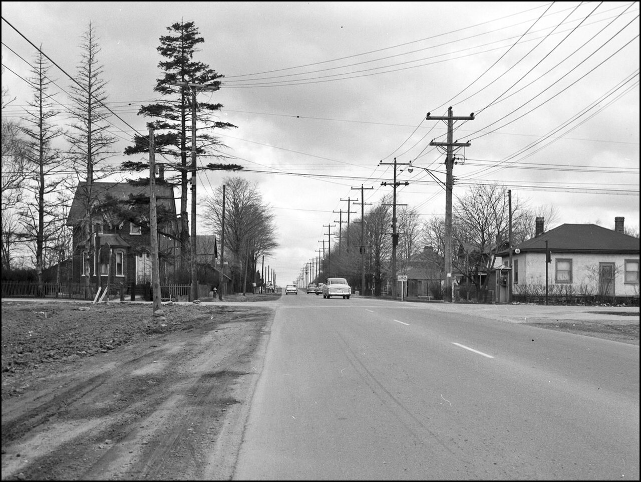 Eglinton Ave. E., looking w. from e. of Markham Rd. 1956  TPL.jpg