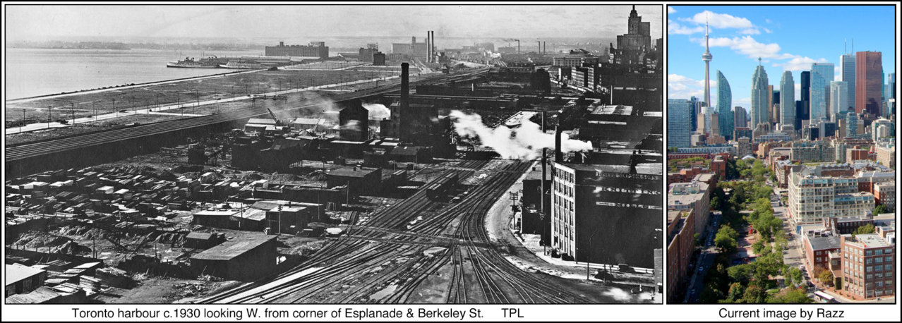 Esplanade area c.1930 looking W. from corner of Esplanade & Berkeley St. - and image by Razz.jpg