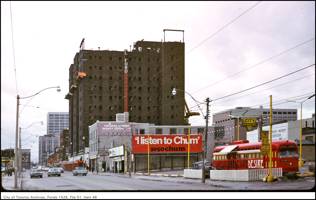 Ford Hotel demolition Dundas St. W. of Yonge 1974 CTA.jpg