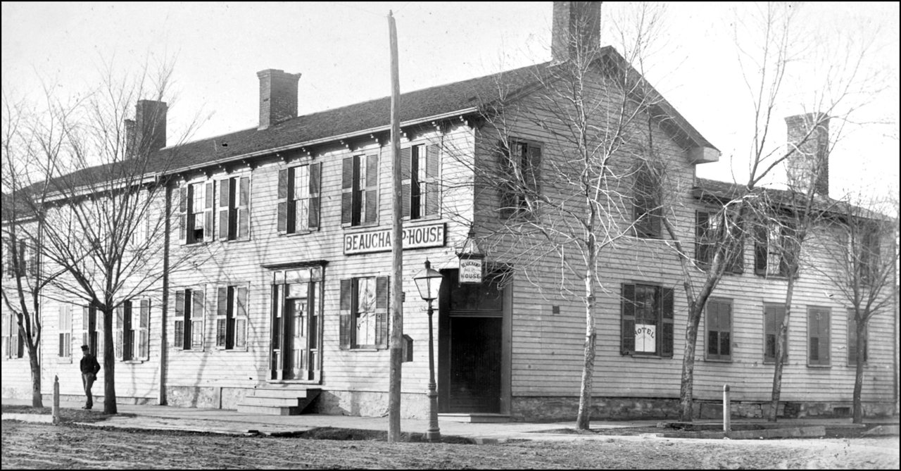 Greenland Fishery Tavern (later Beauchamp House), Front St. W., north west corner John St. 188...jpg