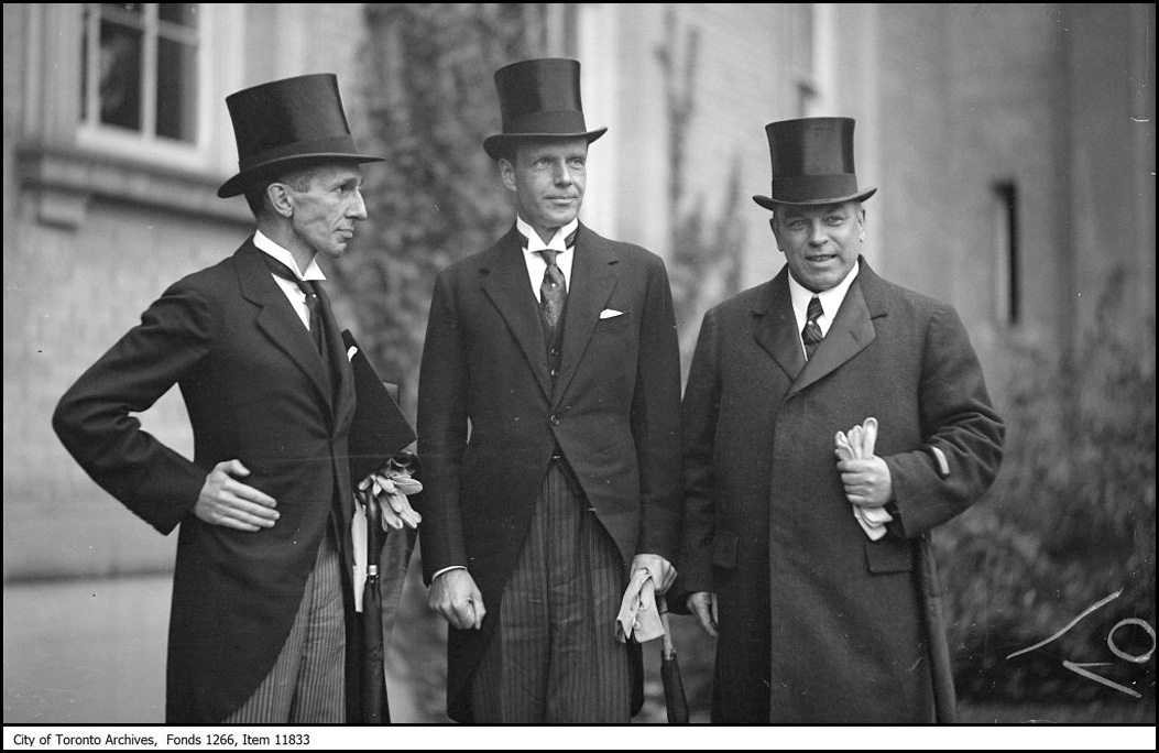 Hon. Vincent Massey - Hon. Wm Phillips - Hon. W. L. M. King at Varsity centenary 1927.jpg