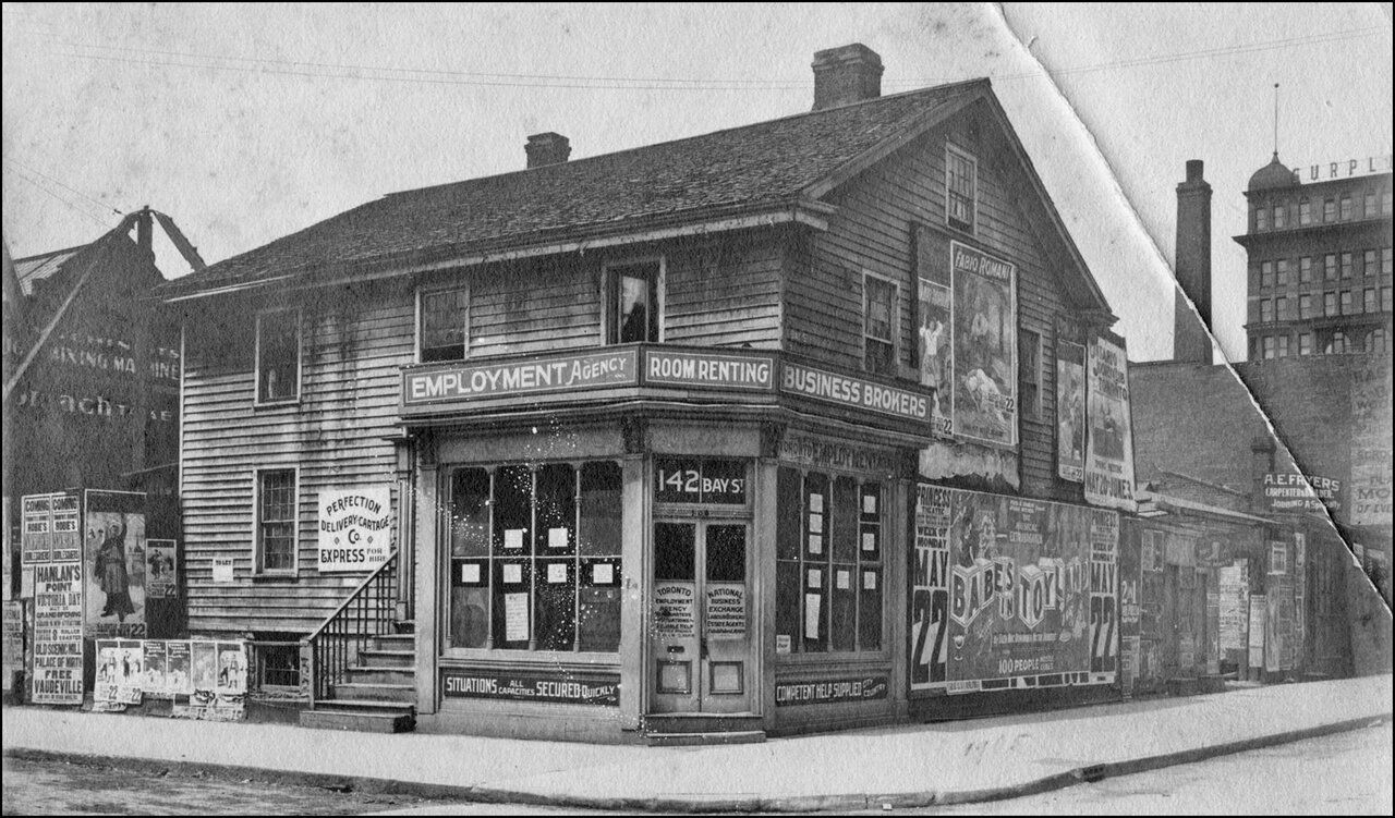 John Doel House, Adelaide St. W., N:W corner Bay St. 1905 - birthplace of the Louis Riel Rebel...jpg