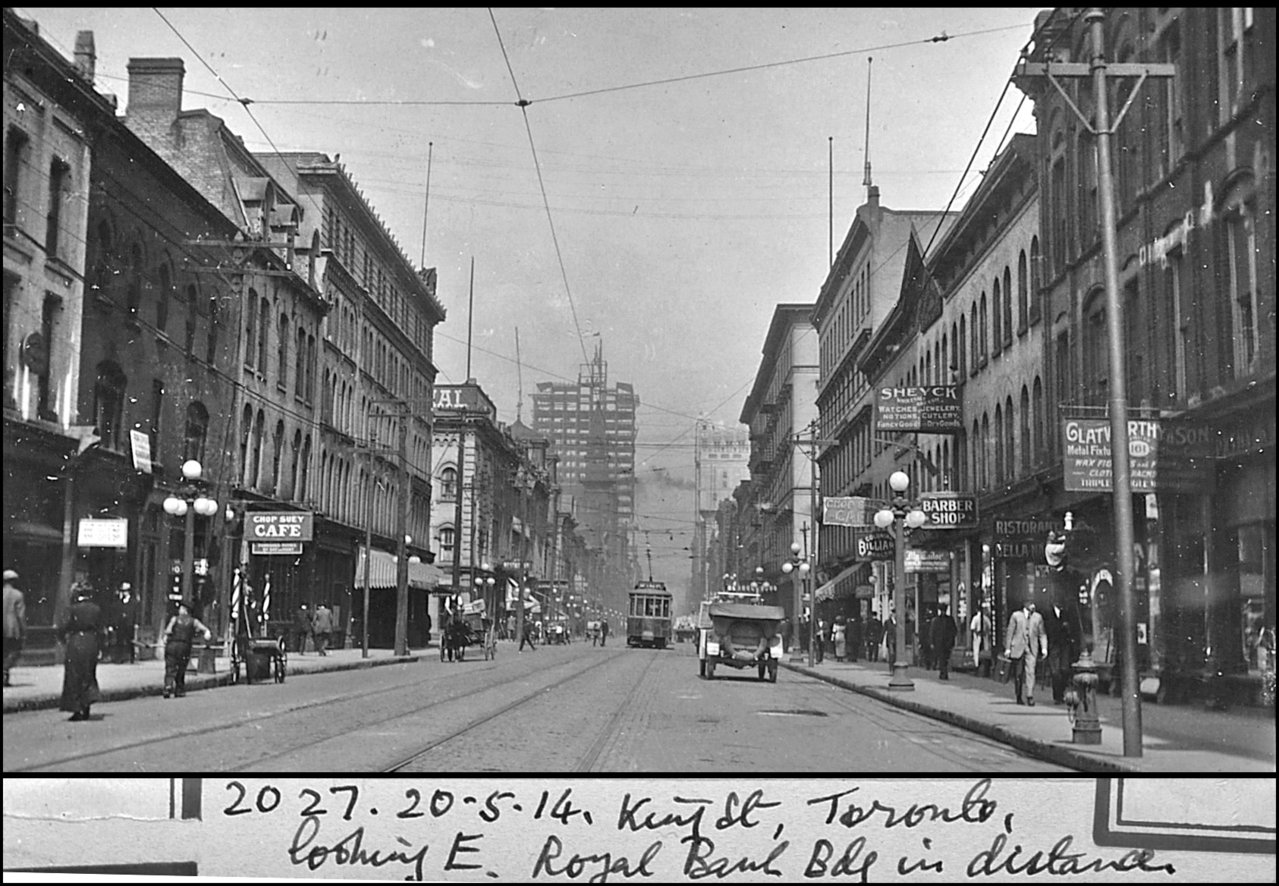 King St. looking east from west of York St. 1914 TPL.jpg