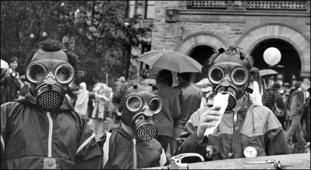 Nuclear disarmament demonstration in front of Parliament Buildings,  Queen's Park 1982  TPL.jpg