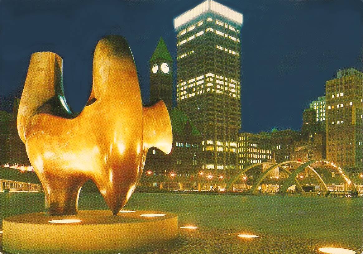 postcard-toronto-city-hall-square-night-moores-archer-statue-is-new-background-simpson-tower-f...jpg