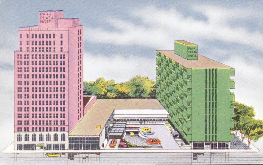 POSTCARD - TORONTO - PARK PLAZA HOTEL - BLOOR AND AVENUE ROAD - ARCHITECT'S DRAWING FOR ADDITION.jpg