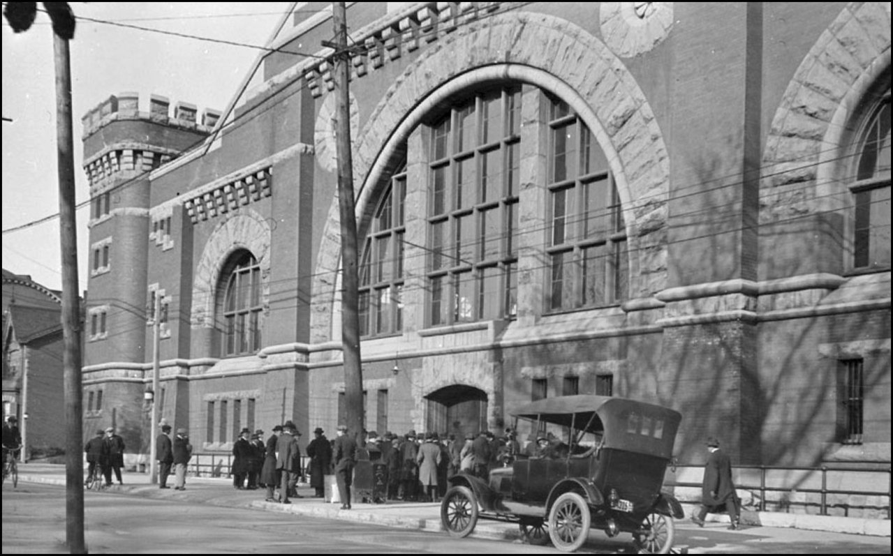 Recruits up for conscription at the Armouries 1917 LAC.jpg