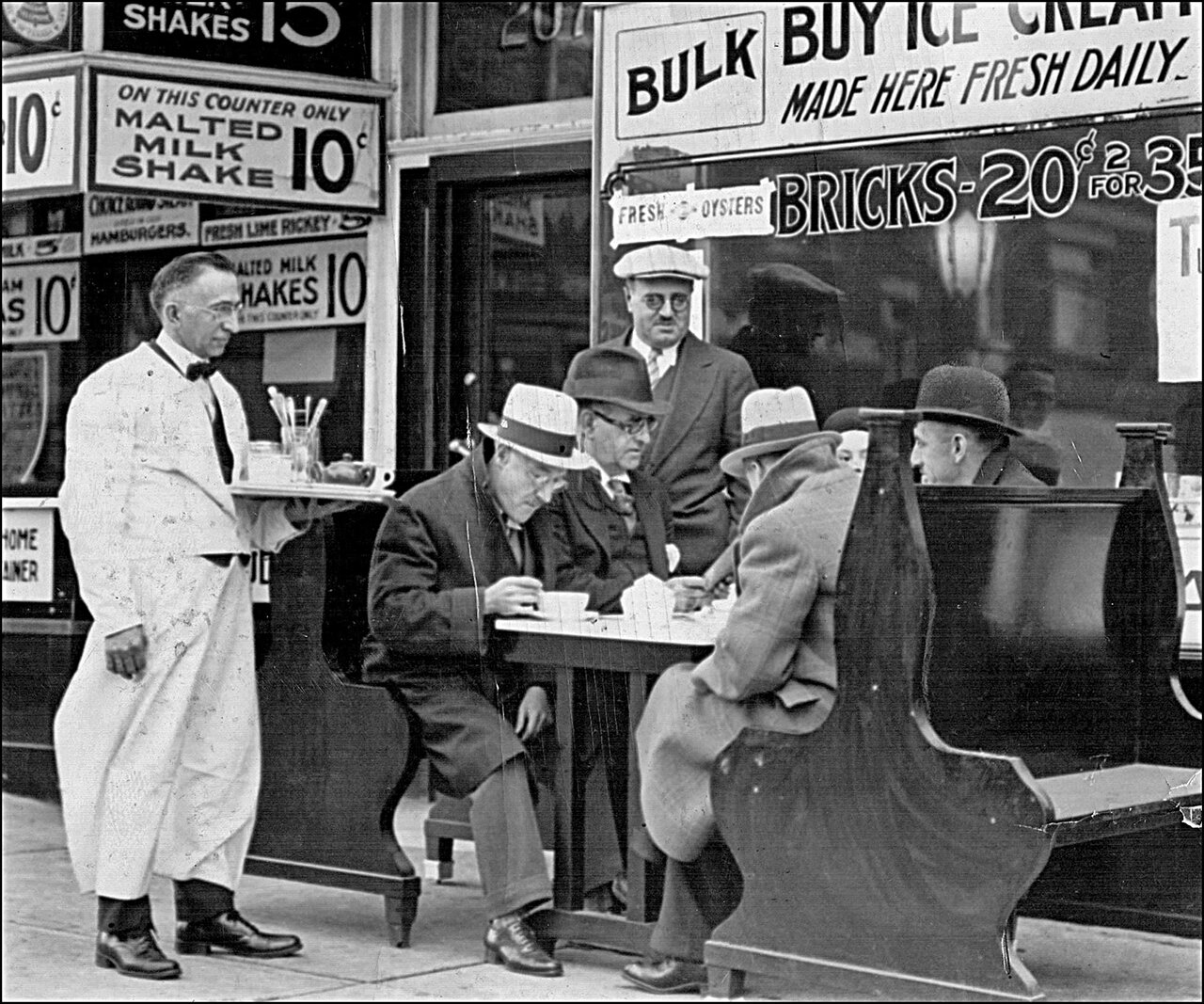Sidewalk service in 1934.....Restaurant on Danforth Ave.   TPL.jpg