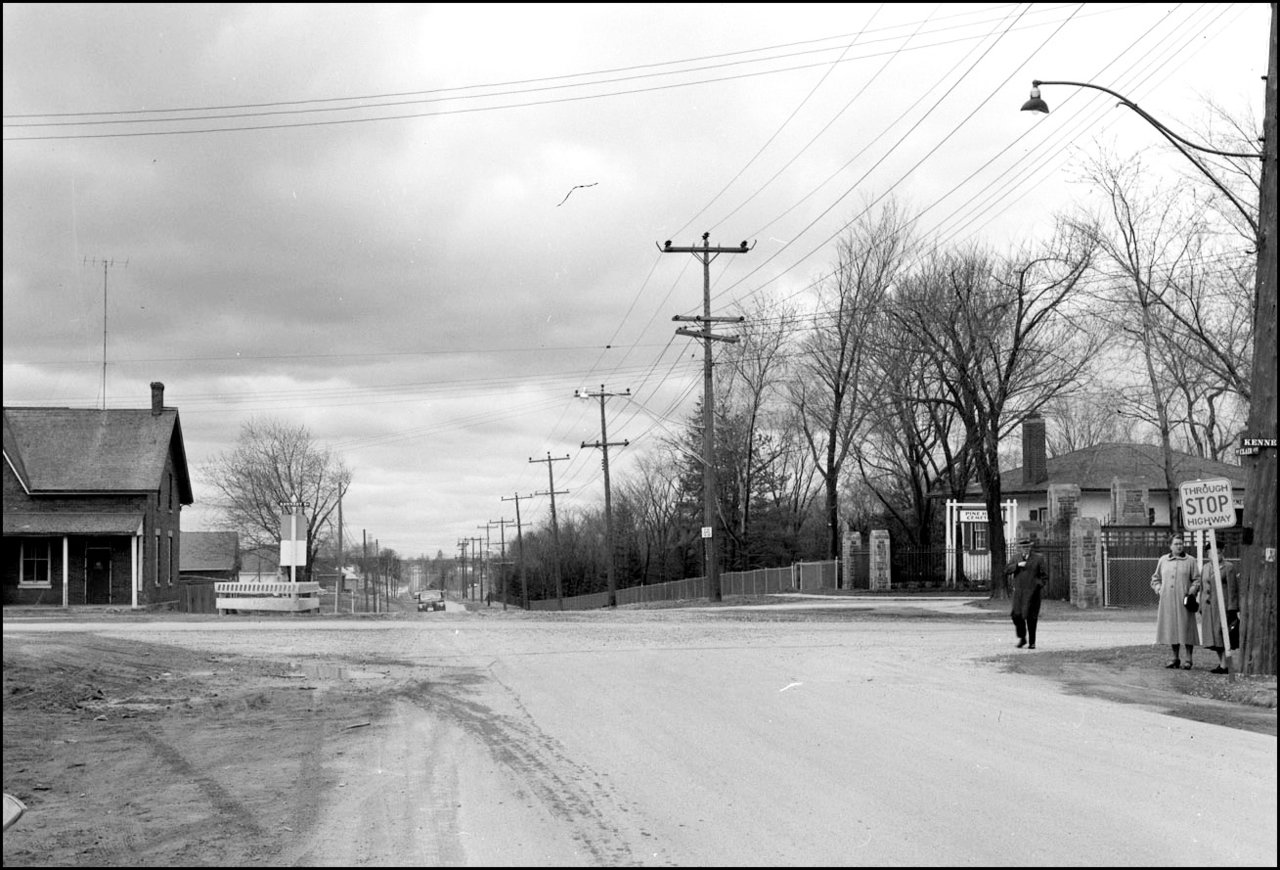 St. Clair Ave. E., looking W. from E. of Kennedy Rd. 1956 TPL.jpg