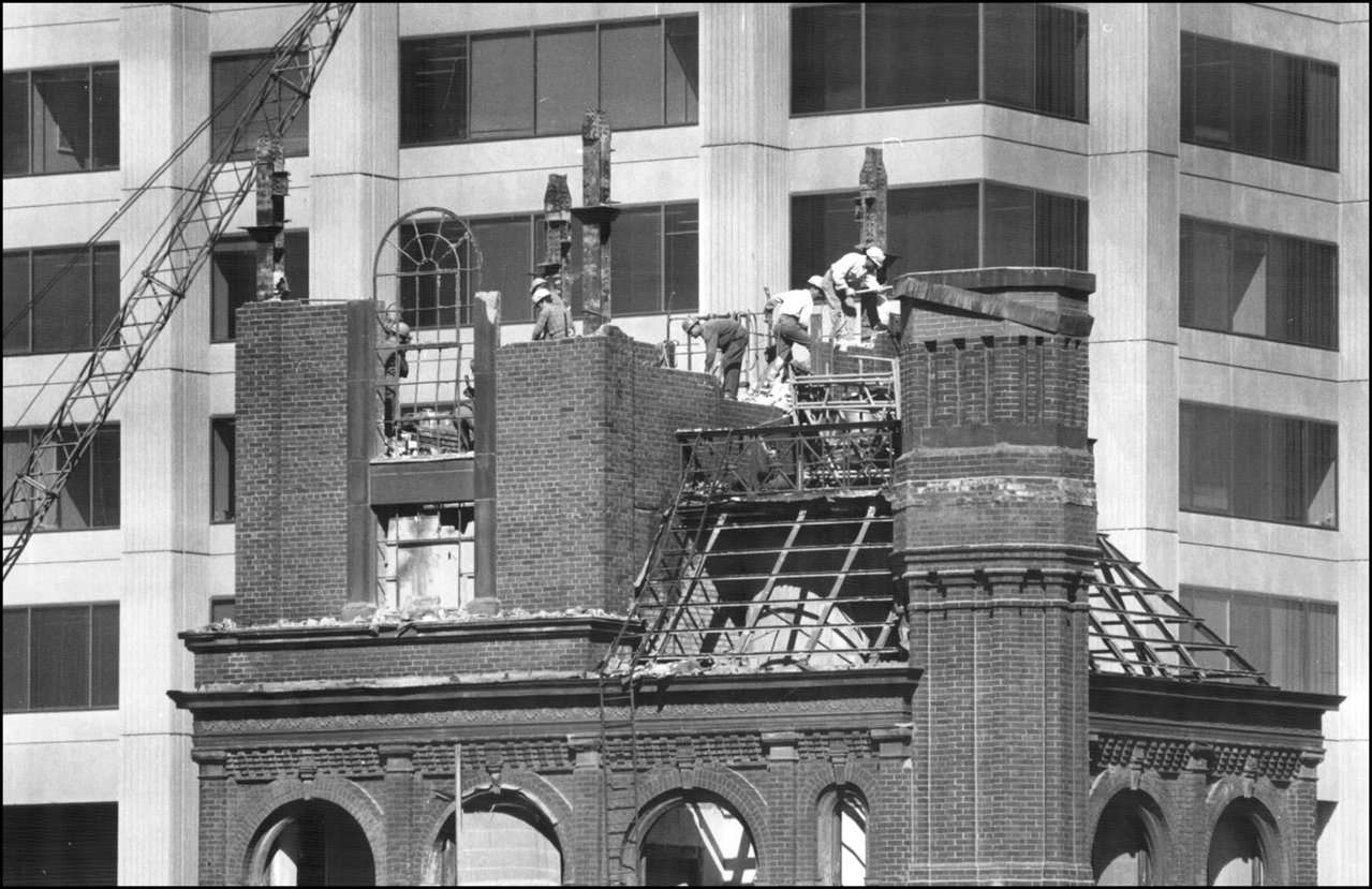 Temple Building -built 1895- demolition Bay at Richmond 1970 TPL .jpg