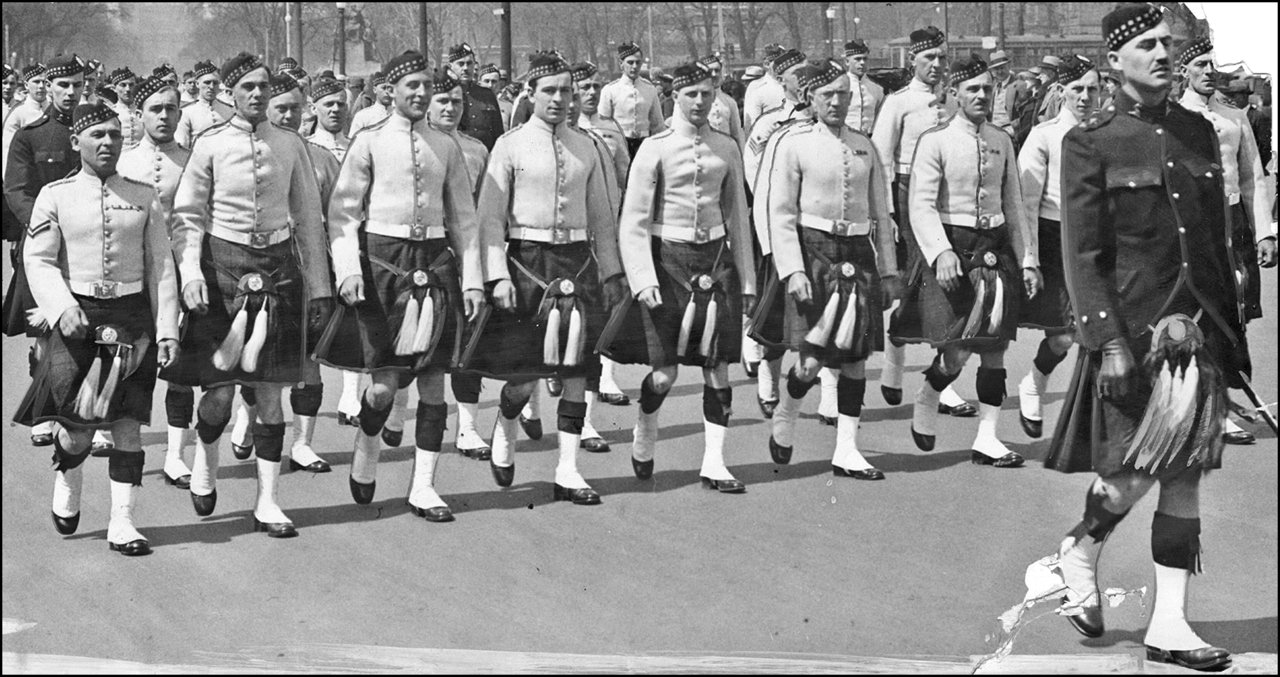 The 48th Highlanders held their annual church parade to St. Andrew's Presbyterian church; acco...jpg