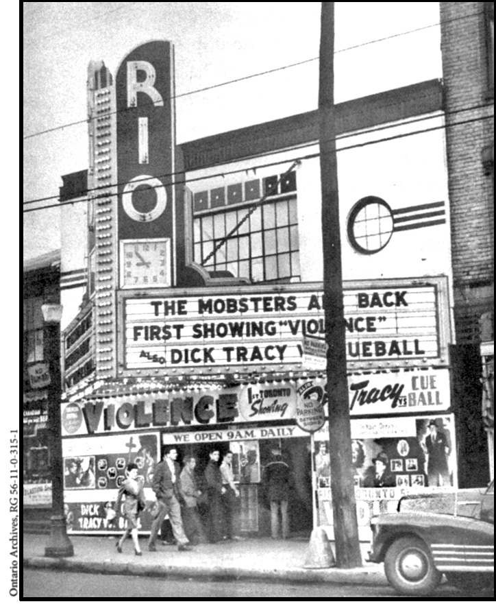 The Rio c.1946, E. side of Yonge S. of Gerrard.jpg