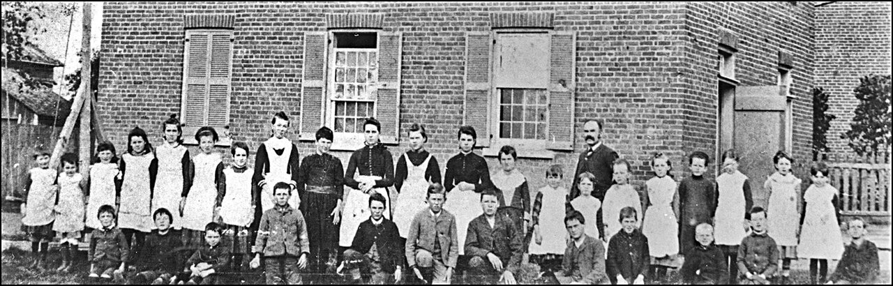 Third Willowdale School with teacher and pupils 1887  TPL.jpg