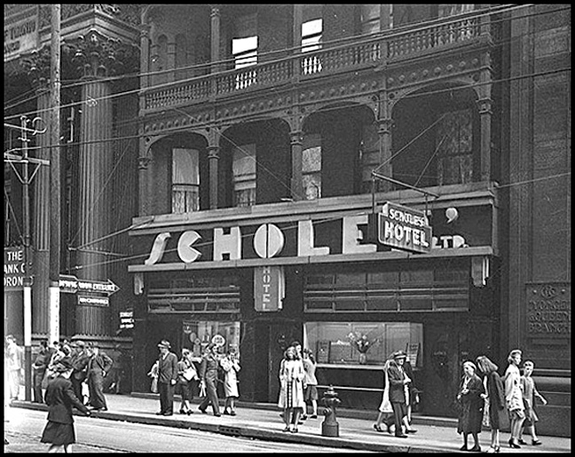 TN Scholes'_Hotel - 201-203 Yonge St. 1945.jpg