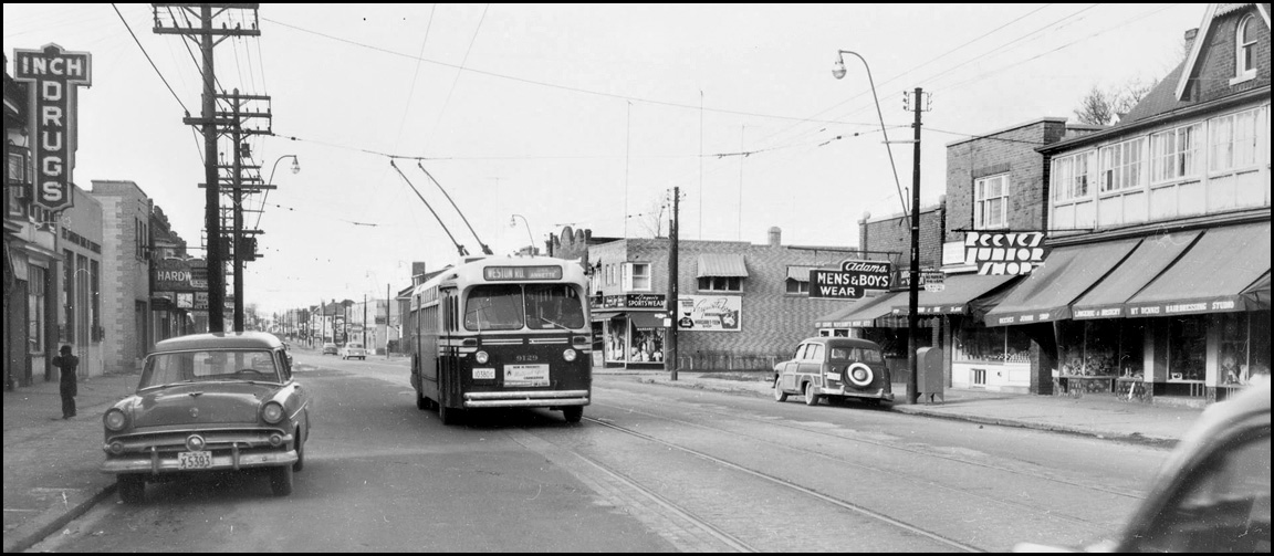 Weston Road, looking N:W from N of Hollis St. 1954  TPL.jpg