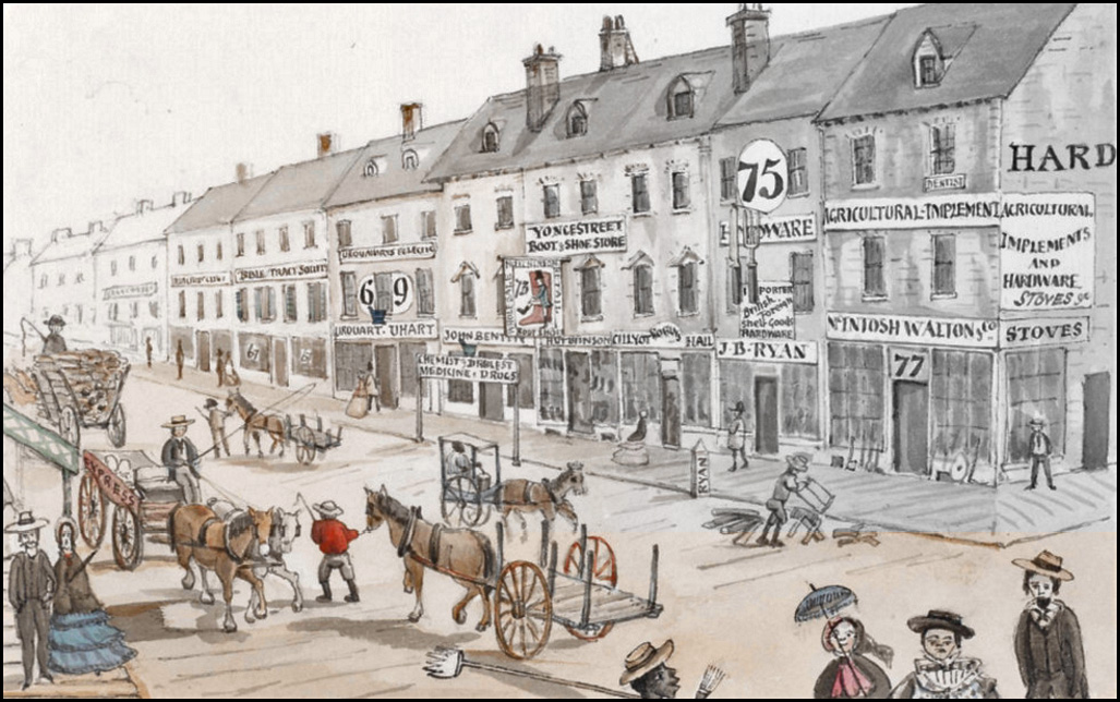 Yonge St. c.1854-56 Thomas Fisher Rare Book Library, U of T.jpg