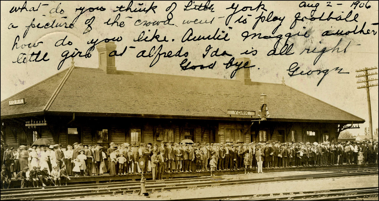 York Railway Station (G.T.R.), Main St. at Danforth Ave. 1906 TPL.jpg