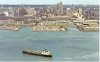 POSTCARD - TORONTO - HARBOUR AND SKYLINE - AERIAL - FREIGHTER IN FOREGROUND - c1960.jpg