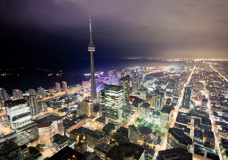 Photo Of The Day Downtown Toronto At Night From The Top Of First