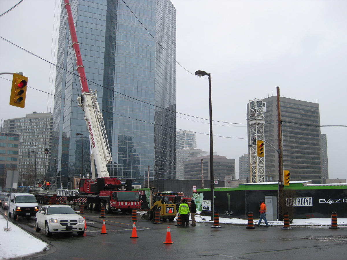Cranes Arrive for Emerald Park Condo's 32 and 42Storey Ascent
