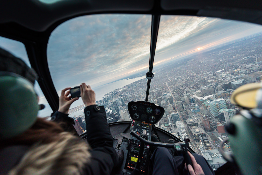 Photo of the Day: Helicopter Sunset | UrbanToronto