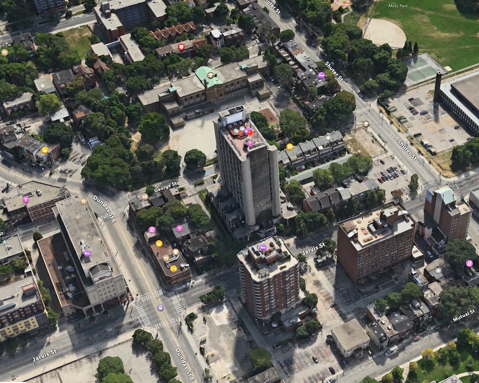 The Grand Hotel, Toronto, image retrieved from Apple Maps
