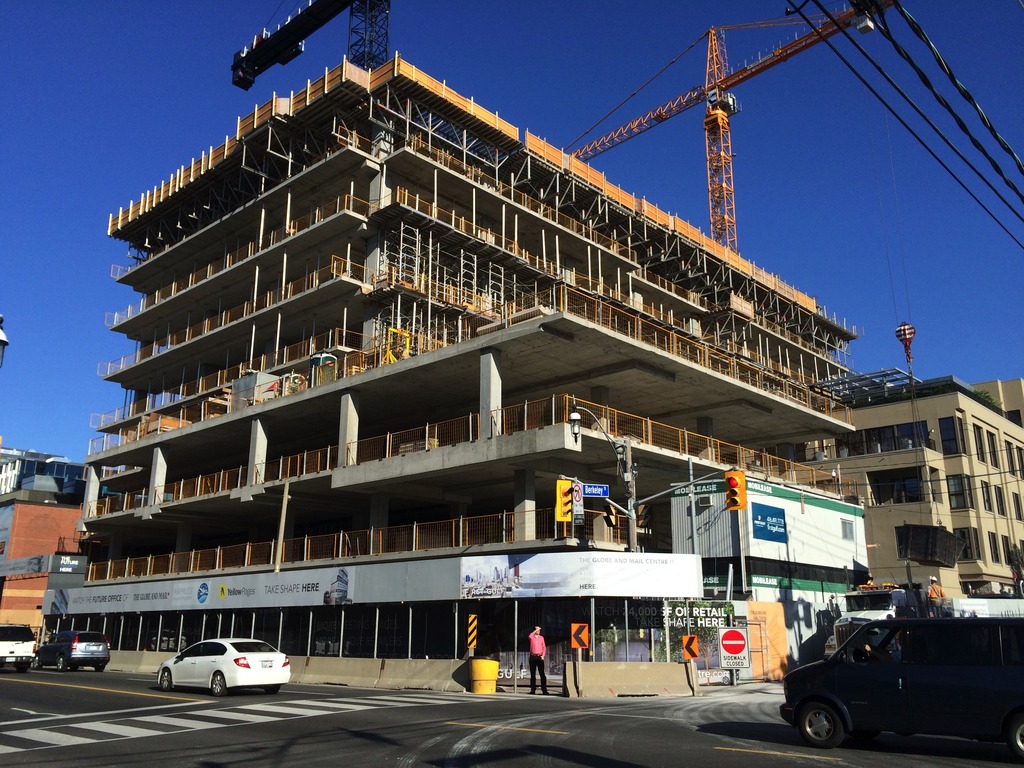 Globe and Mail Centre Continues to Rise on King Street East | UrbanToronto