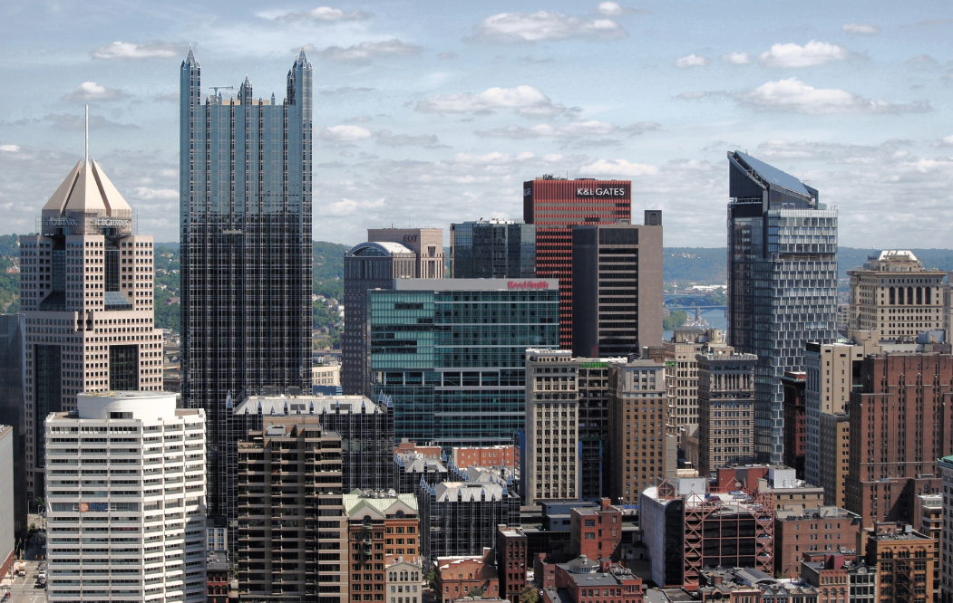 Pittsburgh Skyline from PNC Park, View from the 3rd base li…