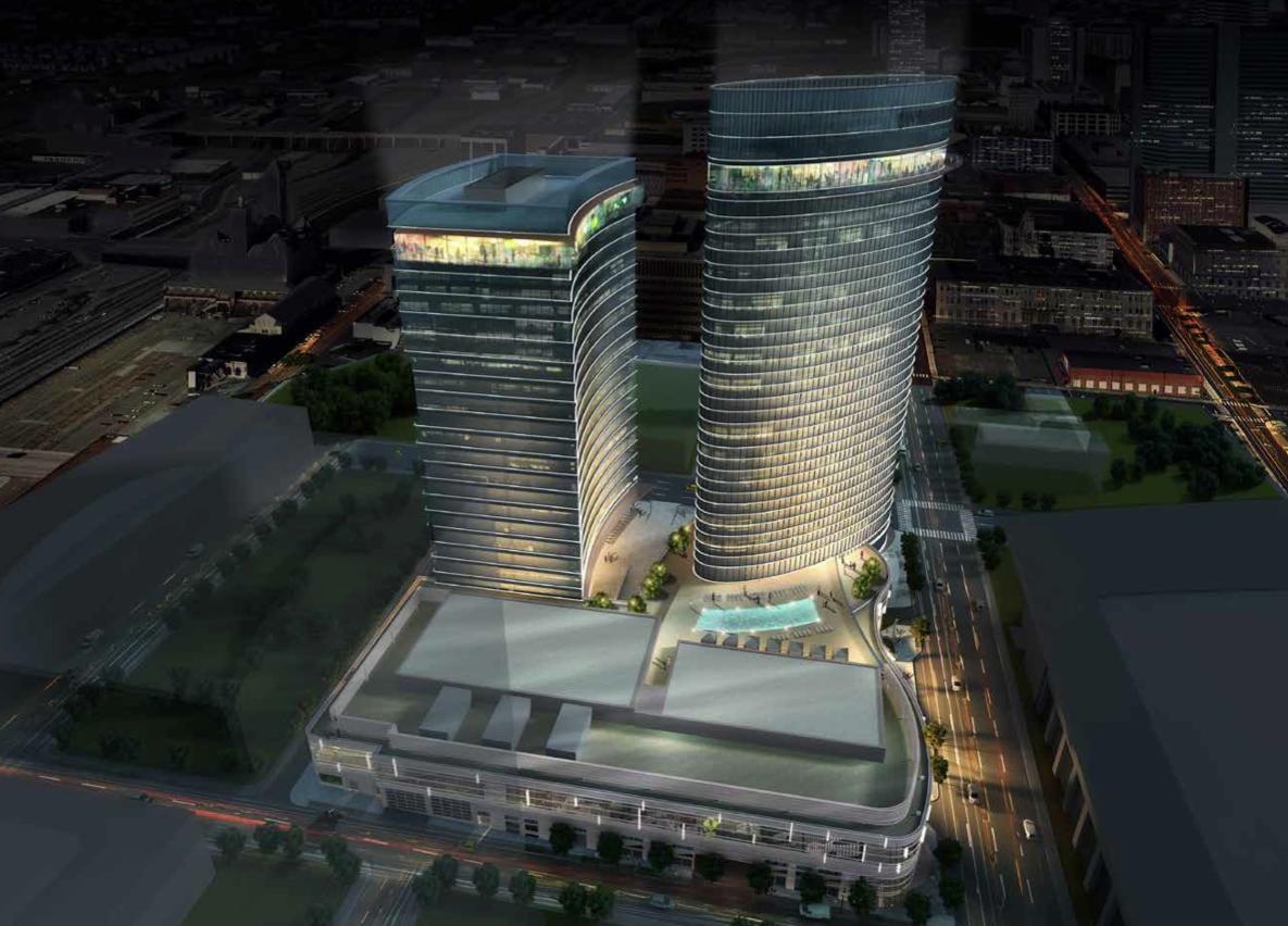 Jw Marriott Hotel To Start Construction In Nashville Skyrisecities Early Version Of The Jw Marriott Hotel And Office Tower Via Turnberry Ociates