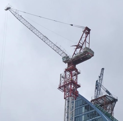 Long-Awaited Crane Removal Underway at L Tower | UrbanToronto