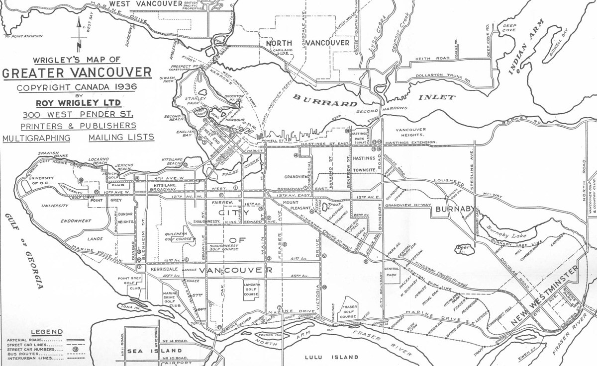 Bc Electric Railway Map Once Upon A Tram: The British Columbia Electric Railway In Victoria And  Vancouver | Skyrisecities