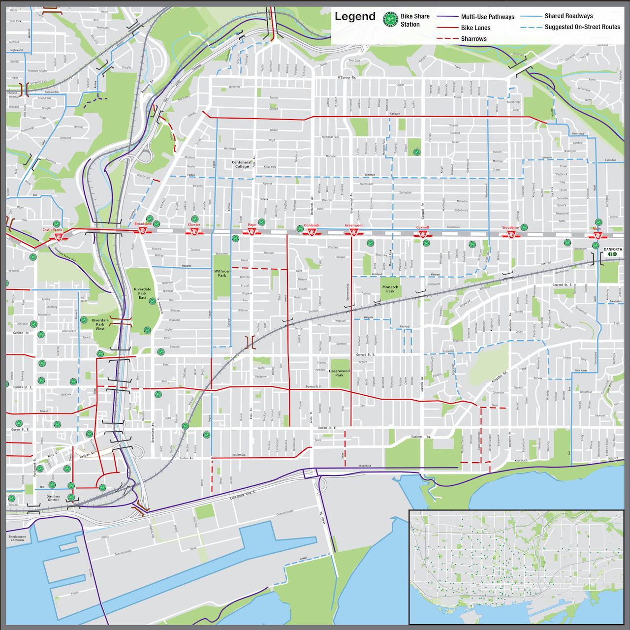 toronto bike share map Major Expansion Of Bike Share Toronto Network Starting Urbantoronto toronto bike share map