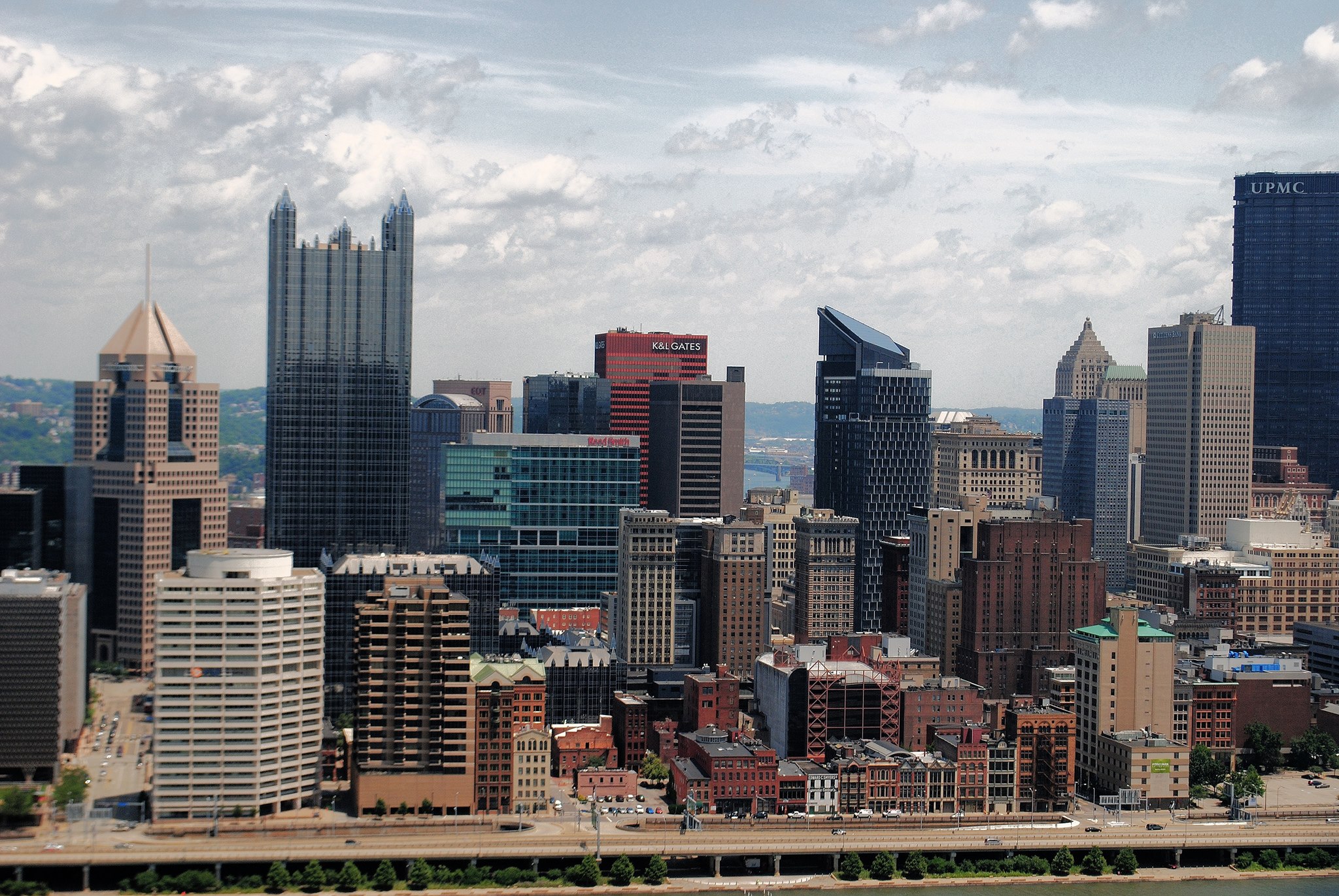 Pittsburgh Skyline from PNC Park, View from the 3rd base li…