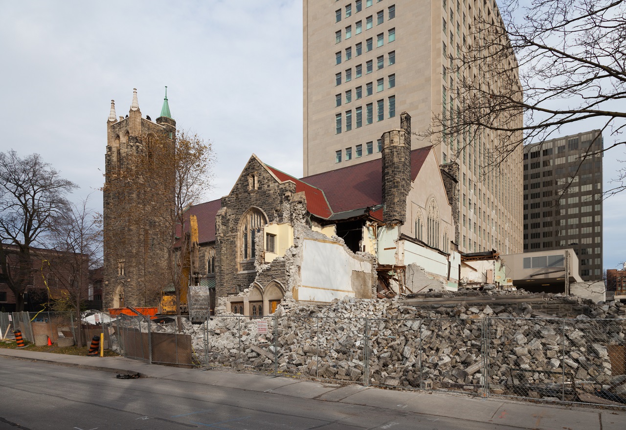 Rear of Deer Park Church Coming Down for Blue Diamond Condo UrbanToronto
