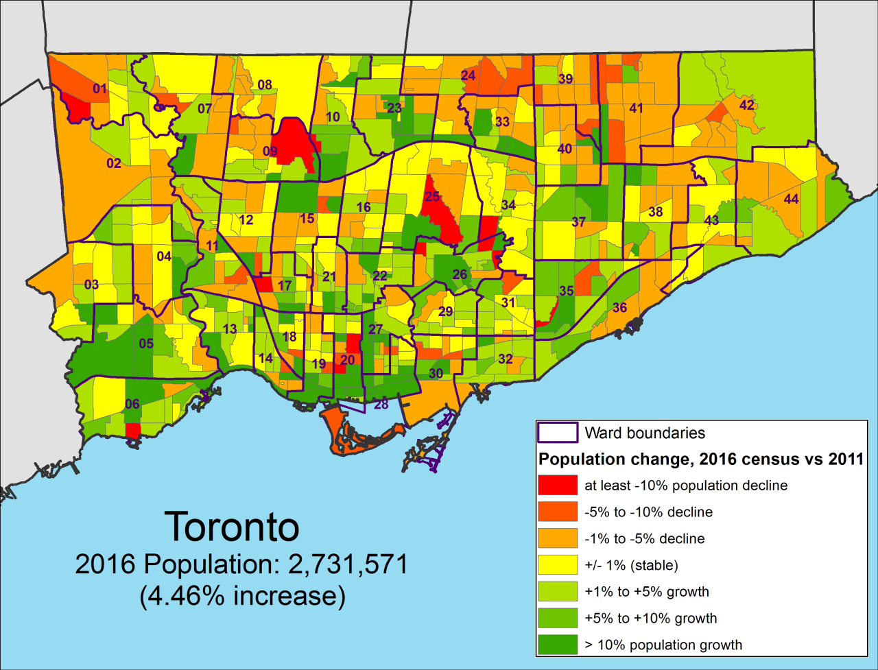 The 2016 Census Mapping Toronto's Population Growth UrbanToronto