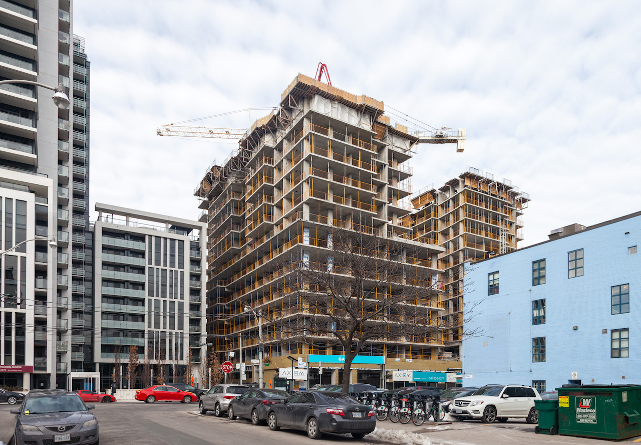 Cladding Installation Begins as Axiom Condos' Tower Floors Rise ...