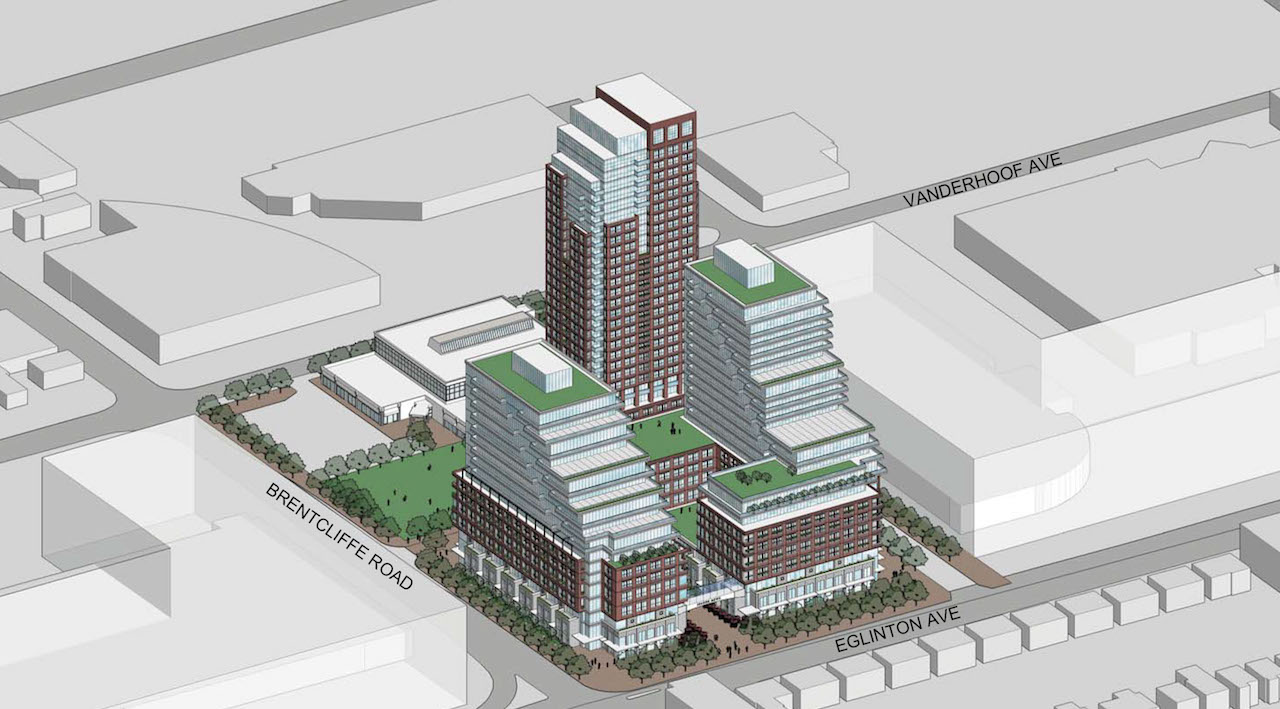 Densified Redevelopment Plans Evolve on Eglinton East of Laird