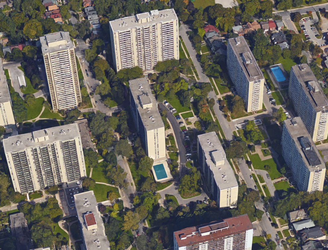 Tower-in-the-Park Infill Proposals at Don Mills and Sheppard Prompt Area  Context Plan