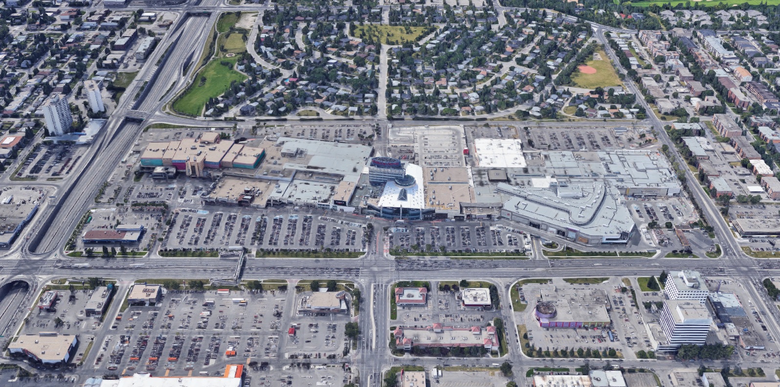 Aerial View of Chinook Centre, Calgary, Alberta - ArchivesCanada