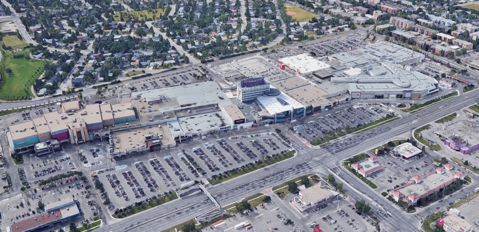 Aerial Photo  Chinook Centre, Calgary